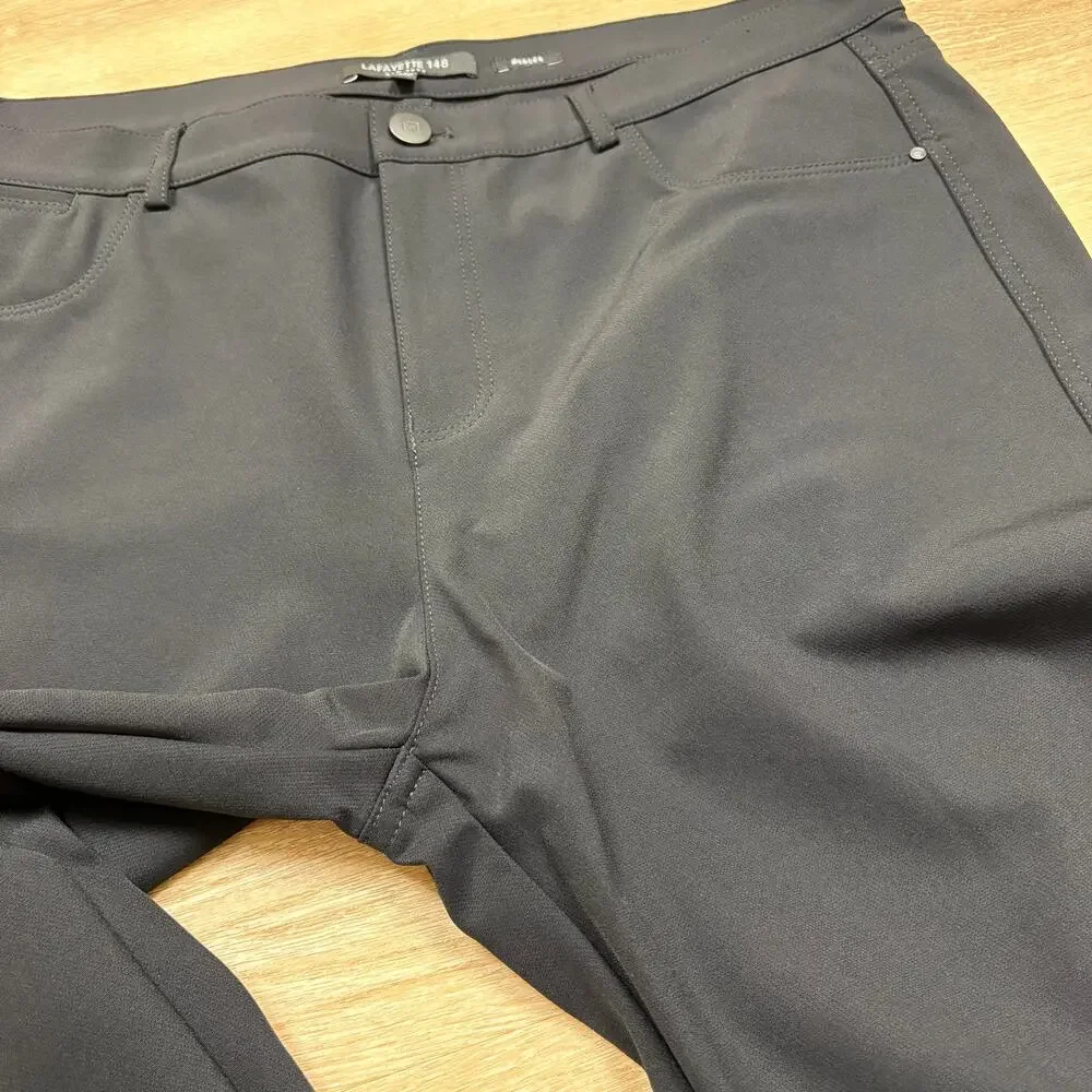 Lafayette 148 New York Mercer Tapered Leg Pants Women’s 12 Color Black - Picture 2 of 7